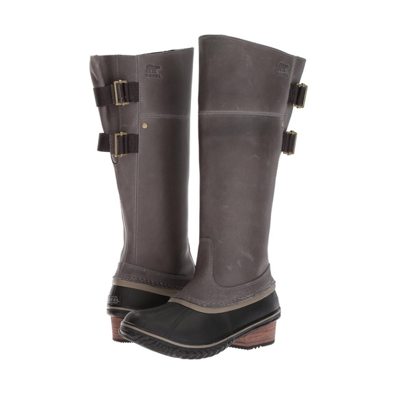 SOREL Slimpack Riding Tall II Waterproof Boots in Quarry/Pebble - Picture 3 of 14